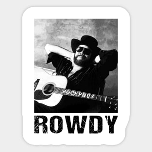 Hank jr singer rowdy art Sticker